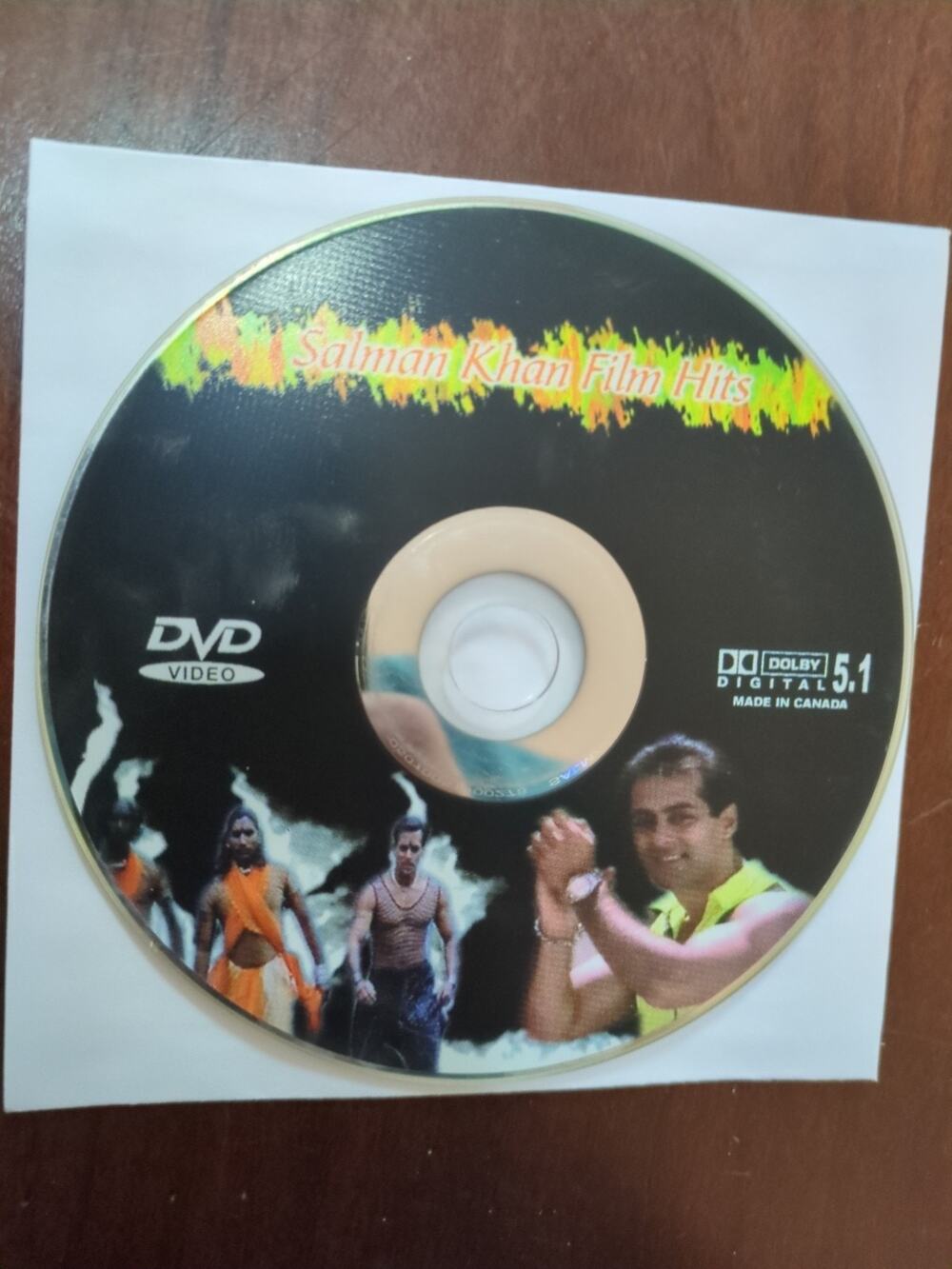 Salman Khan Film Hits dvd disc only